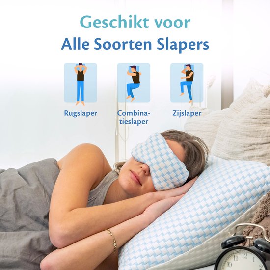 EL-Life - Schlafmaske mit Kühlfunktion – Samt, verstellbar – für erholsamen Schlaf