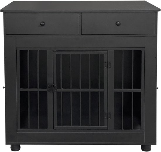 Hundehausmöbel für das Wohnzimmer - Hundebox - Box für kleine und mittelgroße Hunde - 80 cm x 60 cm x 84 cm