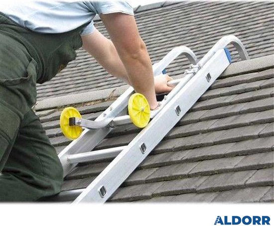ALDORR Aluminium-Firsthaken mit Rollen – für alle Leitern geeignet
