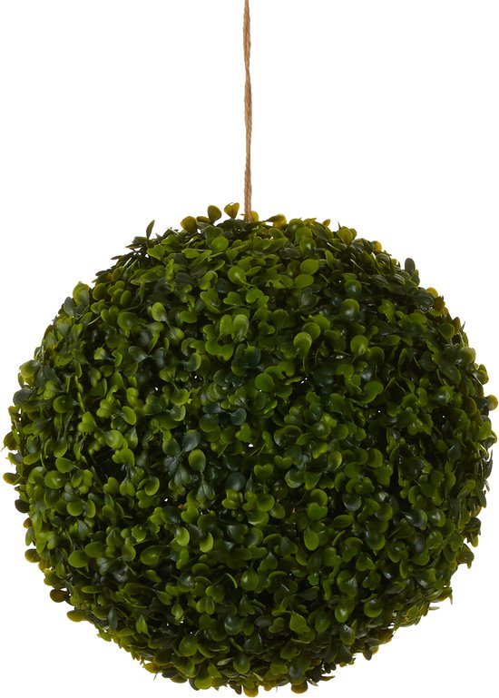 Mica Decorations Buchsbaum - Zwiebel Künstliche Pflanze - Für draußen hängend - Ø28 cm - Grün