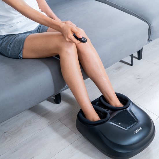 RENPHO Shiatsu-Fußmassagegerät FM058R - Kompaktes Design - Wärmefunktion - Einstellbare Intensität - mit Fernbedienung - Schwarz