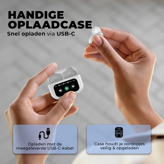 Denver Wireless Earphones Bluetooth - ANC (Aktive Geräuschunterdrückung) - Ohrhörer - Touchscreen - TWD305