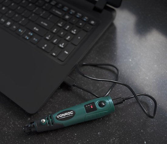 VONROC Rotierendes Multitool - 4V - Inkl. 31-teiligem Zubehörset & Aufbewahrungstasche
