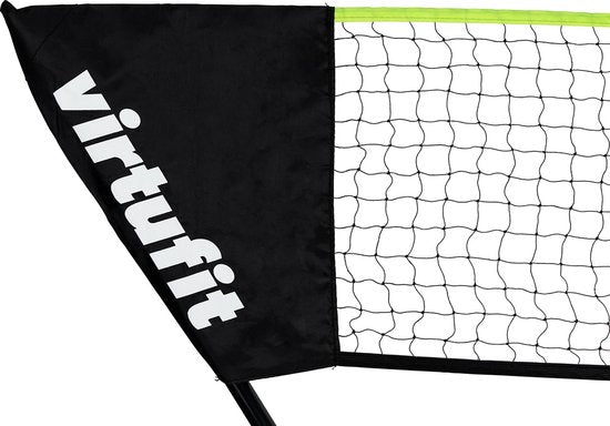 VirtuFit 2-in-1 tragbares Badminton- und Tennis-Set – Gelb - Inklusive Koffer und Schläger - Verstellbares Netz - Auch für Volleyball und Fußball geeignet - Komplettset - Badmintonschläger - Badminton-Set - Badminton-Federbälle