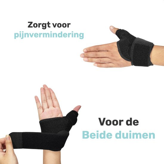 LBB Fingerschiene - Für Daumen - Unsere Größe - Gehärtete Schiene - Daumenschiene rechts - Schwarz