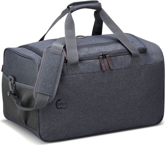 Delsey Paris Maubert 2.0 Weekender - Handgepäck Reisetasche 41L - RPET Strapazierfähig - TSA Schloss - 50 cm - Anthrazit