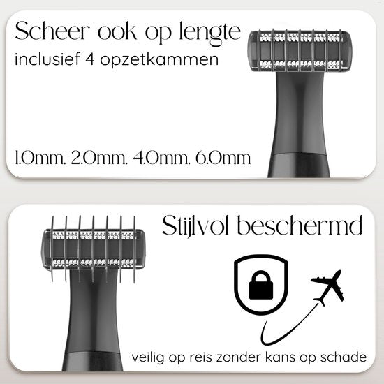 6-in-1 Bikini-Trimmer - Sansbeauté® - Gesicht - Achseln - Beine - Bikinizone - Augenbrauentrimmer - Gesichtshaarentfernung Damen - Intimzone - Ladyshaves Bikini - Epilierer elektrisch