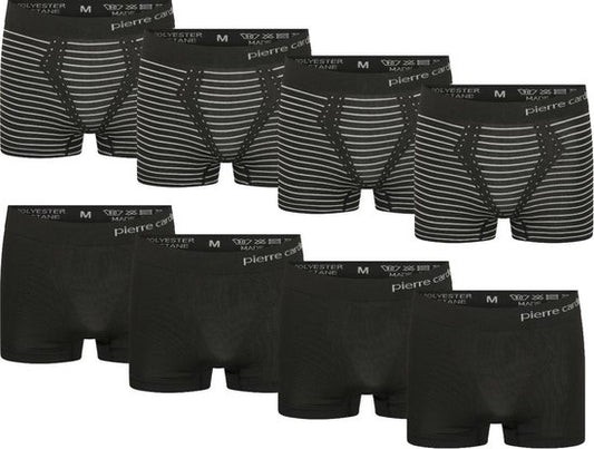 Pierre Cardin - Herren-Unterhosen 8er-Pack nahtlose Boxershorts - Schwarz - Größe S