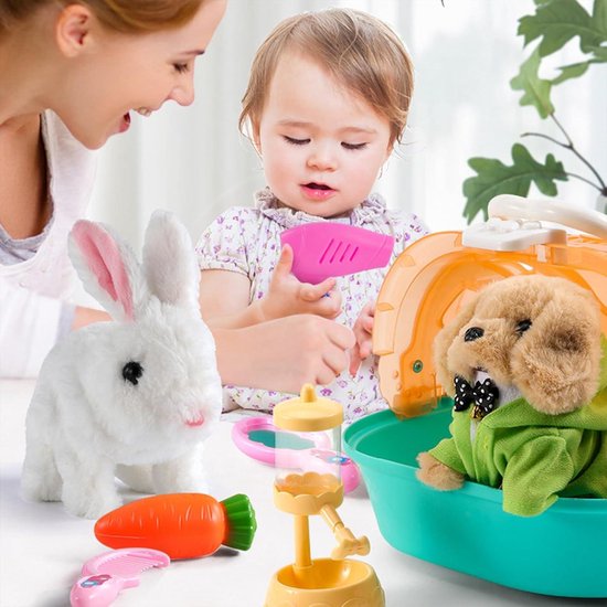 1Elektrisches Hundespielzeug für Kinder - gehendes Bellen - 18 Zubehörteile - 2 3 4 5 Jahre