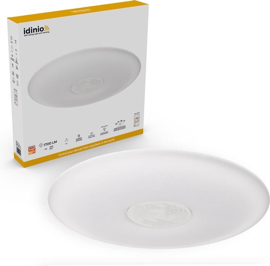 IDINIO WiFi LED-Deckenleuchte 50 cm - Mehrfarbig - Für Google Nest / Echo Dot