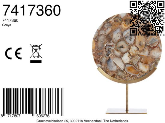 Light & Living – Dekorationsobjekt GOUYA – 35 x 12 x 50 cm – Gelb