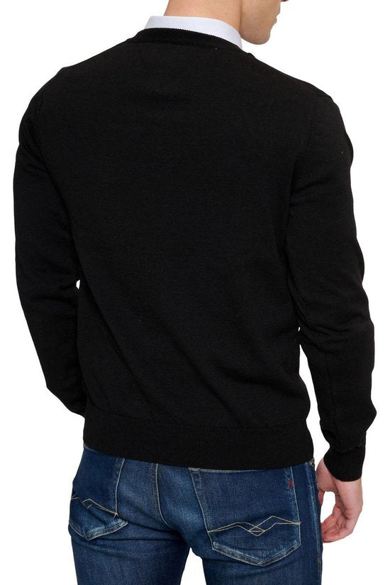 Mario Russo Pullover - Schwarz - Größe XXL - Italienischer Schnit - 85% Baumwolle Pullover