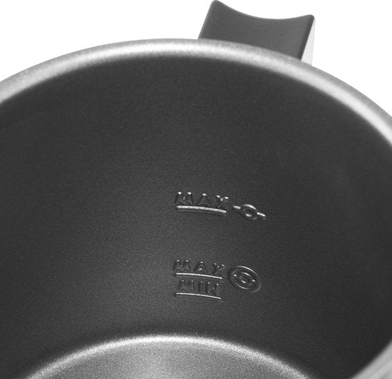 Inventum MK350 - Elektrischer Milchaufschäumer - 115/240 ml - Heiß-/Kaltaufschäumen - Heizung - PFAS frei - Antihaftbeschichtung - Schwarz/RS