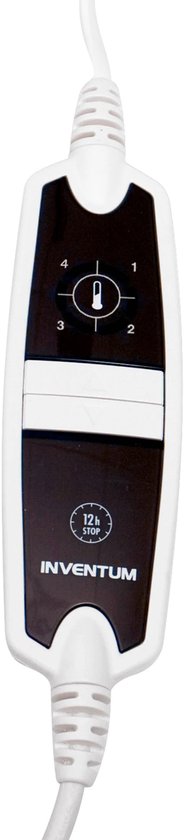 Inventum HN139G Wärmeunterbett 150x80 cm - Einzeln - 4 Wärmestufen - Wärmedecke - Waschbar - Automatische Abschaltung - Überhitzungsschutz - Vlies - Weiß
