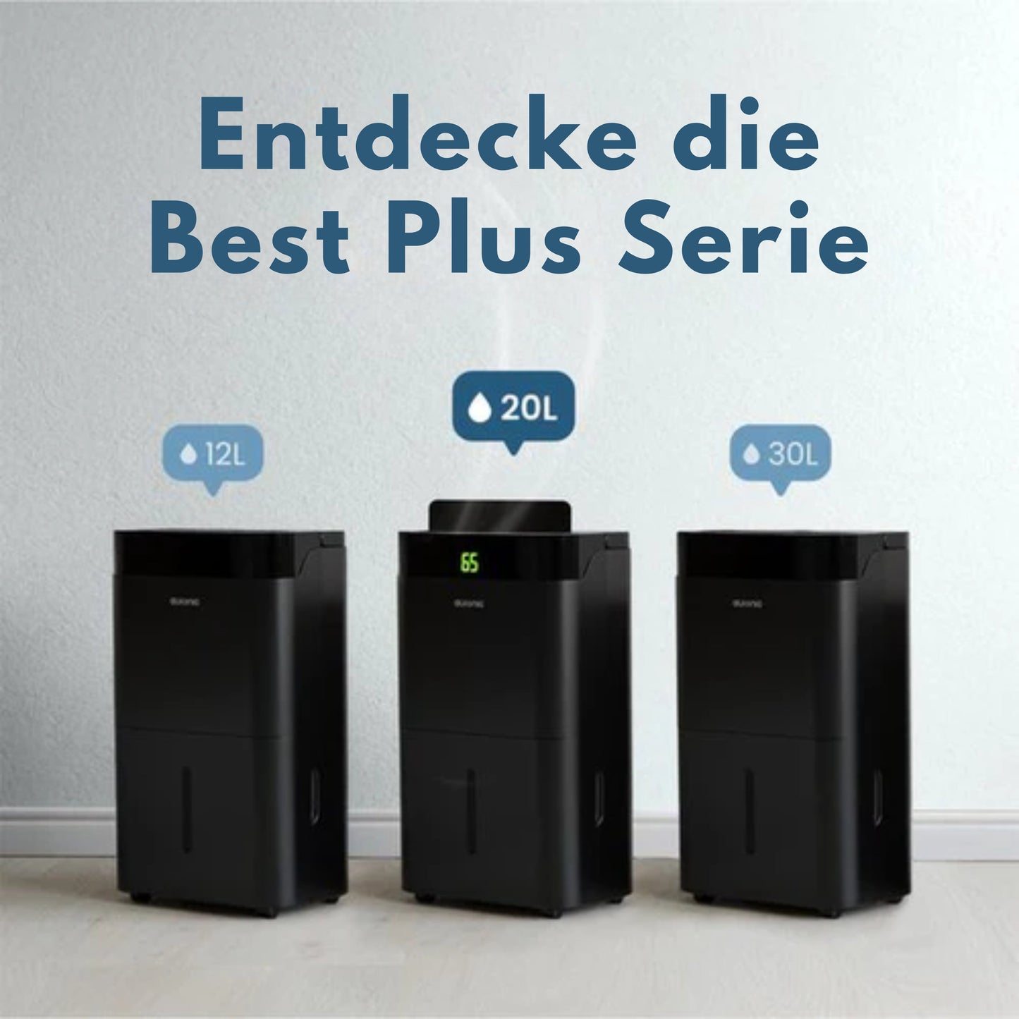 Auronic Luftentfeuchter und Luftreiniger - Better Plus Serie - Entfeuchtet 20L pro Tag - 5L Wassertank - Schlafzimmer, Badezimmer, Wohnzimmer und Büro - Feuchtigkeitsfresser für den Haushalt - Schwarz