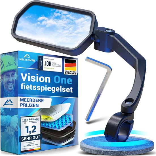 NEXTCOVER® Fahrradspiegel - für e-bike links - Mit ProVision Echtglas