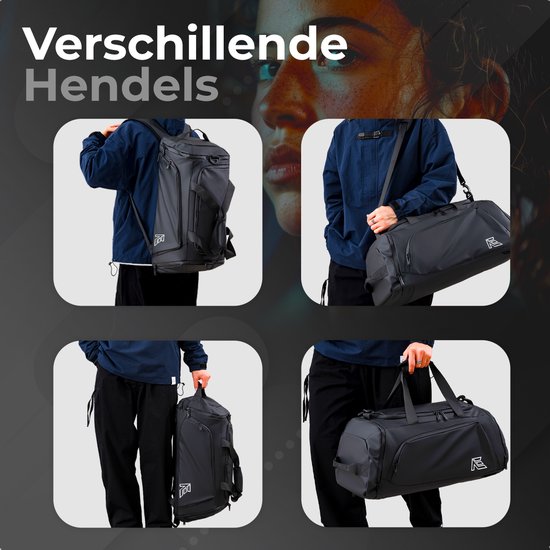 Sporttasche - Sporttasche Herren - Wochenendtasche für Herren - Sporttasche mit Schuhfach - Seesack - Fitnesstasche