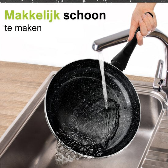 CeraFusion Ceramic Pan Set 6-teilig - Bratpfannen & Kochtöpfe 20, 24 cm - Bratpfanne - Pfannensets - Induktionspfannen - Pfanne - PFAS frei