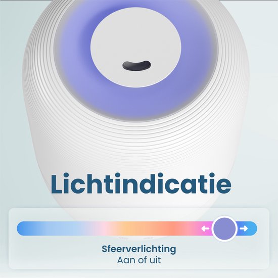 Auronic Luftbefeuchter - 3L - Für Schlafzimmer, Babyzimmer, Büro, Wohnzimmer und mehr  - BPA-frei - Weiß