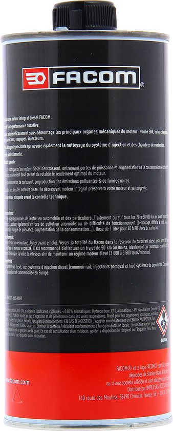 Facom Diesel Engine Cleaner 1L - Additiv - reinigt Partikelfilter, EGR-Ventil, den Turbo und Katalysator