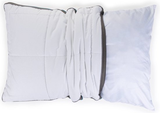 Vitapur Pillow - Kopfkissen - Memory Foam Kissen - Memosilver - Geeignet für Rücken-, Seiten- und Bauchschläfer - Memory Foam - Reduziert Nackenschmerzen - 50x70 cm