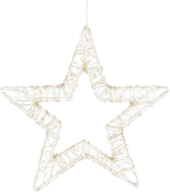 Luca Lighting Star Pendelleuchte mit warmweißer LED-Beleuchtung - Ø36 cm - Metall - Weiß