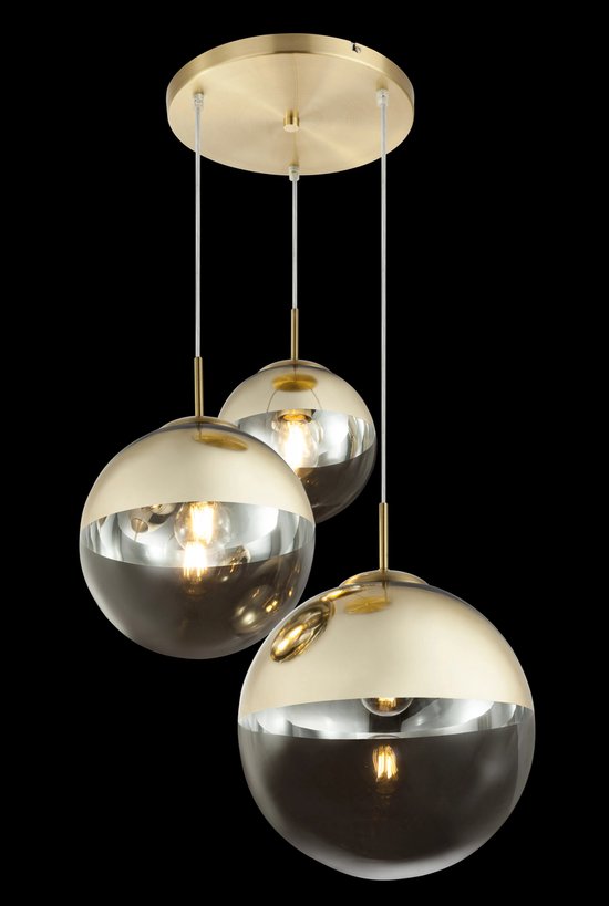 Globo - Hängeleuchte - Varus - Gold - Glas - Ø 51cm - E27 - 15855-3