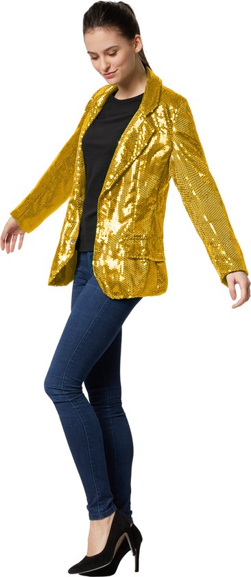 Dressforfun Faschingskostüm Paillettenmantel Gold – Damen – Größe XL
