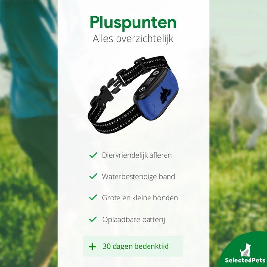 Anti-Bell-Halsband - Bellen-Halsband für Hunde - Bellen-Halsband großer und kleiner Hund - Automatische Bellen-Erkennung einstellbar auf Ihren Hund