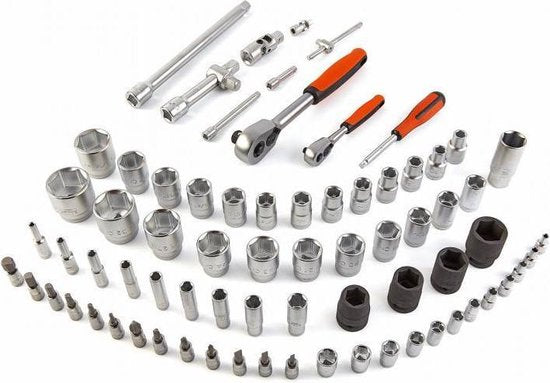 Bahco S800 77-teiliger Steckschlüsselsatz - 1/4" 1/2"