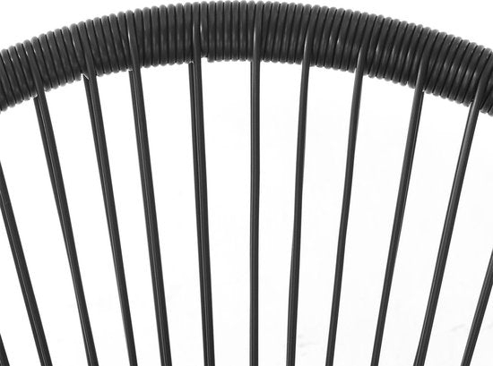 Polyrotan Balkonmöbel / Balkonset Ostana - 3 Stück - Schwarz
