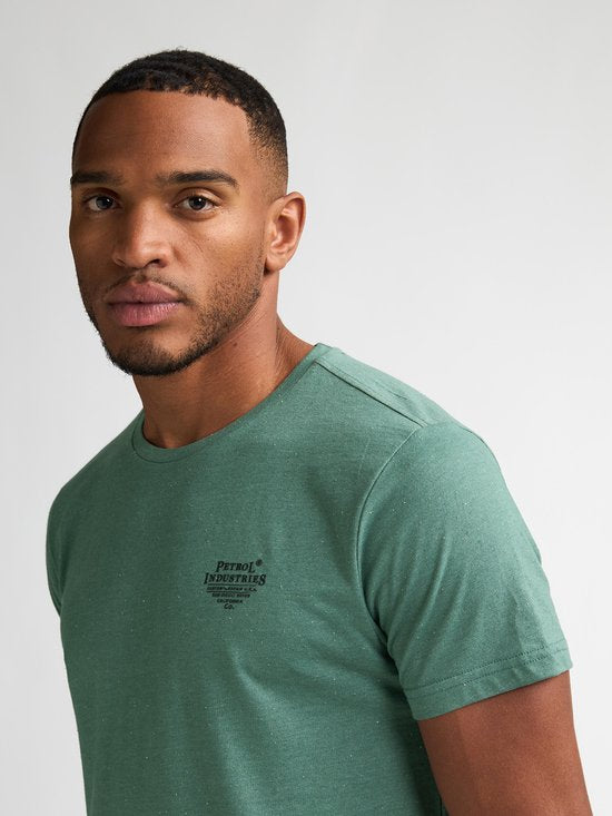 Petrol Industries – Herren-Logo-T-Shirt „Cosmos“ – Grün – Größe XXXL
