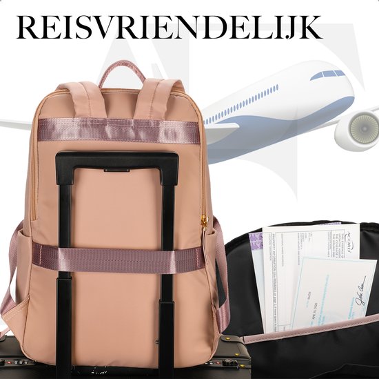 aramae® - Rucksack Damen - Rucksack Damen - Rucksack Mädchen - Laptoptasche 14 Zoll - Schultasche - Rucksack Pink