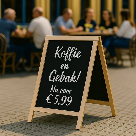 BRASQ Chalkboard Blank - 55x 85 CM - Chalkboard - Werbeschild - Bürgersteigschild - Doppelseitig - für Innen und Außen - Gastgewerbe