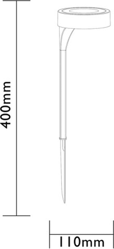 Luxform AYR Orange Solar Gartenleuchten - 2 Stück - LED - Schwarz