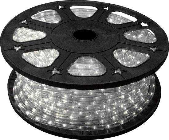 HQ-Power Lichtschnur, 36 LEDs/Meter, 1 Kanal, für den Innen- und Außenbereich, kaltweiß, 45 m