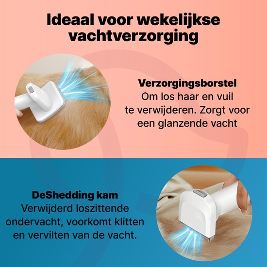 Jake and Jacky Professionelle Hundeschermaschine für dickes Fell 15-teilig - Tierschermaschine mit Absaugung - Saugen & Trimmen - Katzenschermaschine - Geräuscharmes Design - Hunde- und Katzentrimmset - inkl. Aufbewahrungsschale