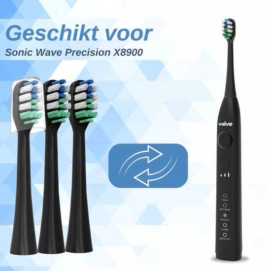 VAIVE Zahnbürste Bürstenkopf Set - 6 Stück - Sonic Wave Precision X8900