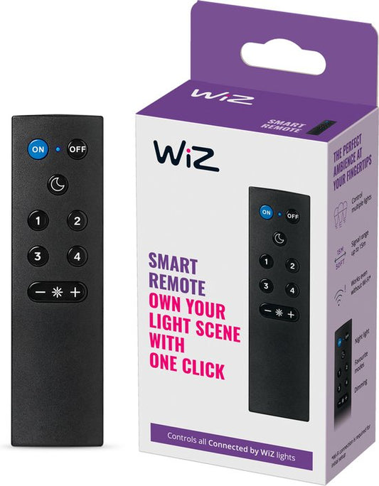 WiZ Remote Control - Steuern Sie Ihre intelligente Beleuchtung ganz einfach ohne App - funktioniert mit Batterien