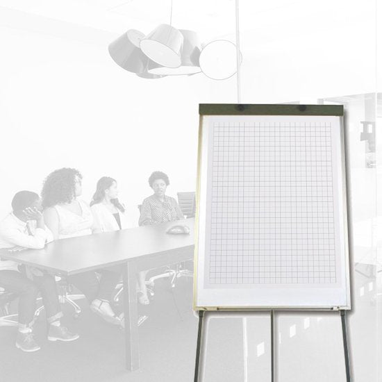 BRASQ Flipchartpapier - 65x98cm - Blanko/Rau - 80g - Flipchartblätter - 50 Blatt - Blanko Blätter