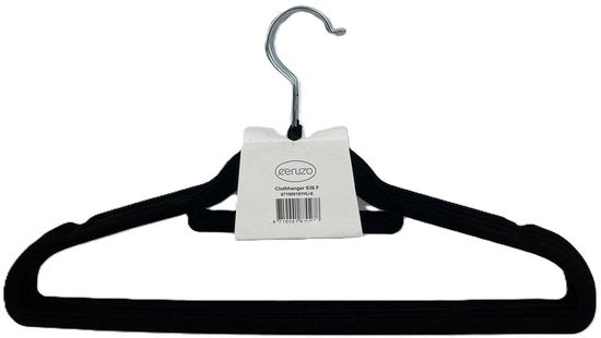 Ceruzo Kleiderbügel Schwarz - 50 - Anti-Rutsch - Drehhaken