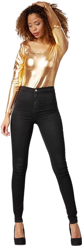 Dressforfun Faschingskostüm Metallic Body Gold – Damen – Größe M