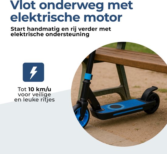 Denver Elektro-Scooter für Kinder - 10km/h - Kinder-Scooter - LED-Lichter - 6km Reichweite - SCK5500BU
