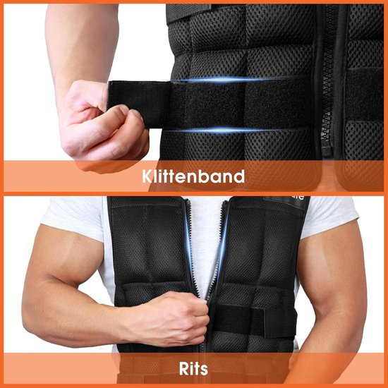 DH FitLife Einstellbare Gewichtsweste 10KG/20KG/30KG für Muskelaufbau und Krafttraining | Gewichtsweste | Laufweste Damen Herren | Fitness Trainingsweste
