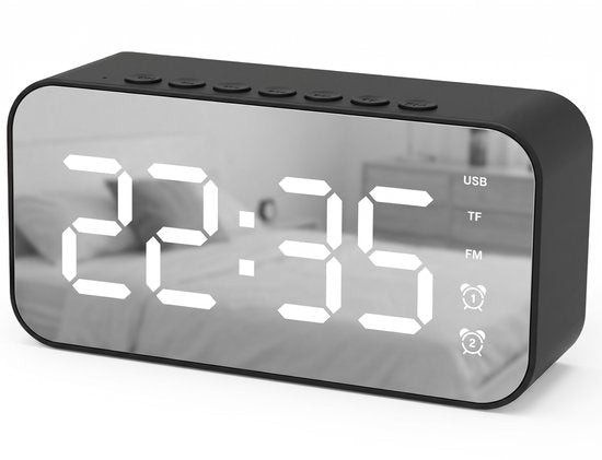 Nuvance Radiowecker – Digitaler Wecker für das Schlafzimmer – Radiowecker – 2 Weckzeiten – Dimmfunktion – Digitale Wecker – Radiowecker