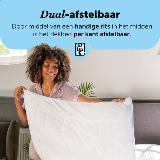 Cloudpillo Partner-Bettdecke – Für alle Jahreszeiten – Auf jeder Seite individuell einstellbar – 240 x 220 cm – Doppelbettdecke – 4 Jahreszeiten