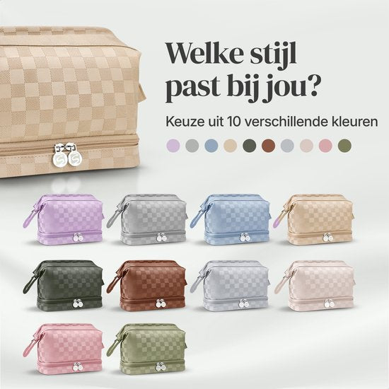 Skycases Travel Essentials - Kulturtasche und Make-up-Organizer - wasserdicht und kompakt - geeignet für Reisen und den täglichen Gebrauch - Unisex - Gold