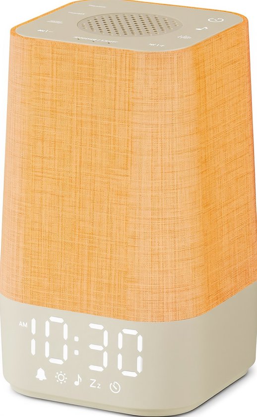 UPLY Wake up light - Mit USB-Ladestation - Mit 30 Tönen - Wecker mit Licht - Weißes Rauschen - Digitaler Wecker
