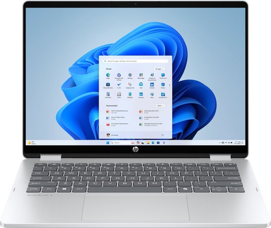 HP OmniBook 5 Flip 2-in-1 Laptop - 14" 2K Touchscreen - Intel Core i5 150U - 16GB RAM - 512GB SSD - Silber