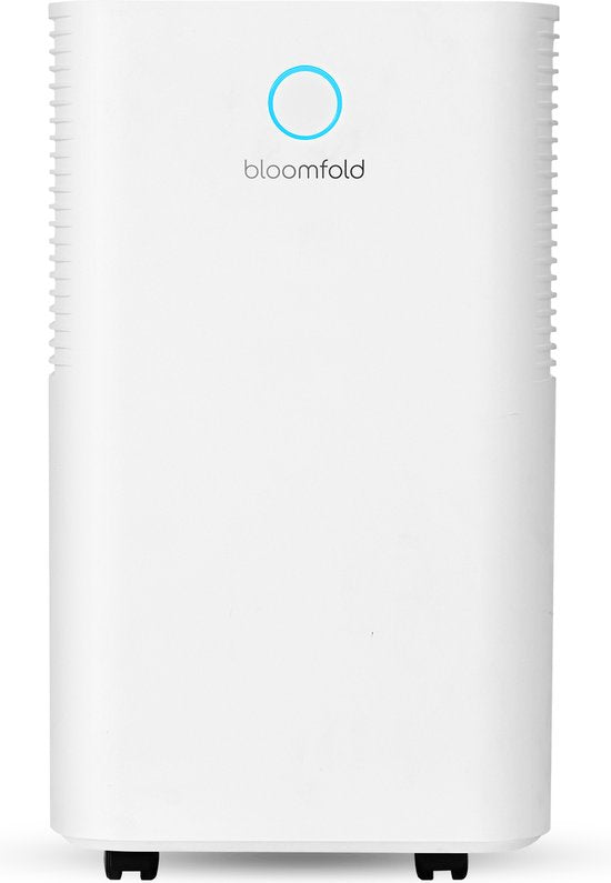 Bloomfold Luftentfeuchter - 12L pro Tag - Inkl. Wasch-Trocken-Funktion - Geeignet für Wohnzimmer, Schlafzimmer, Keller & Badezimmer - Weiß